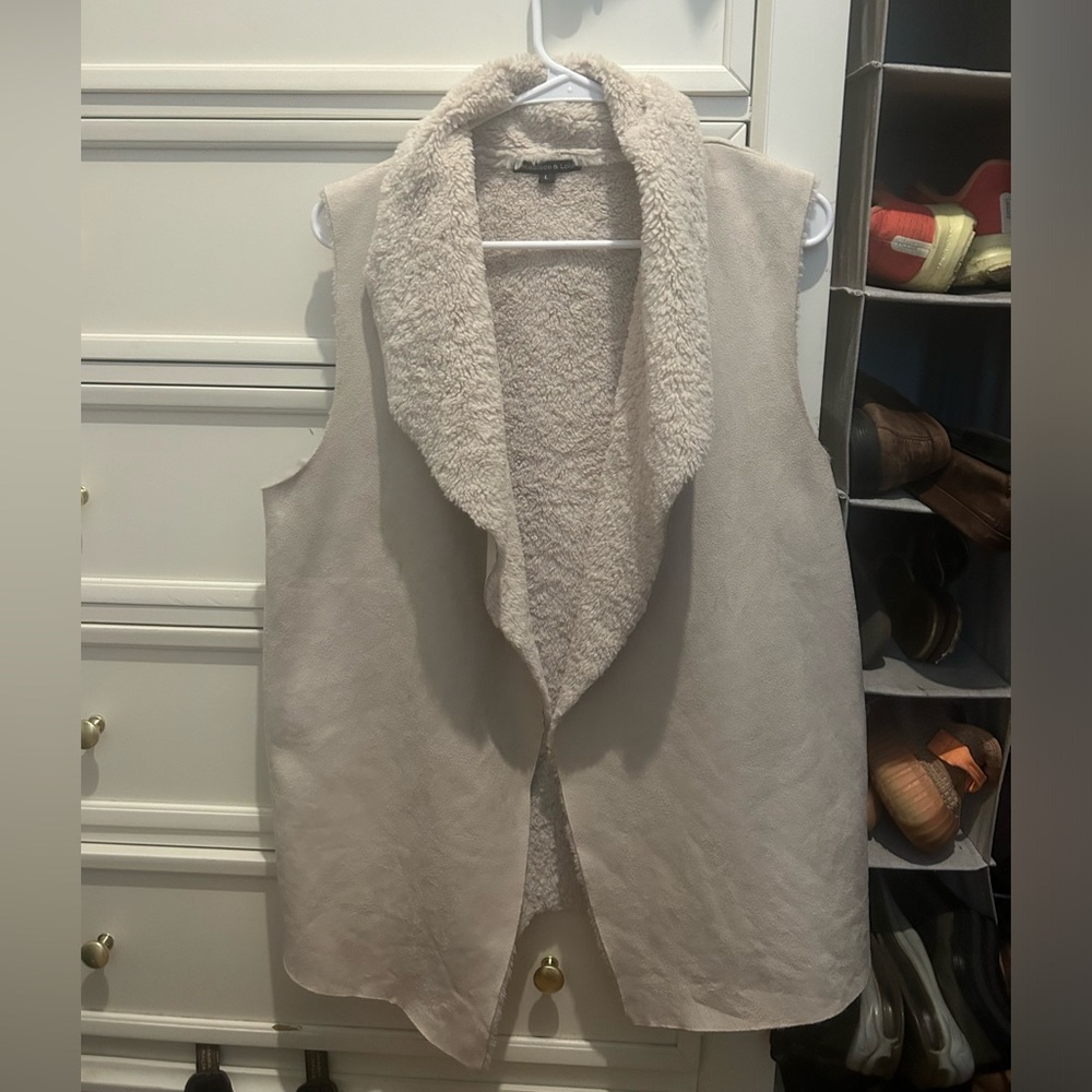 L cream colored Madison & Lola oversized vest